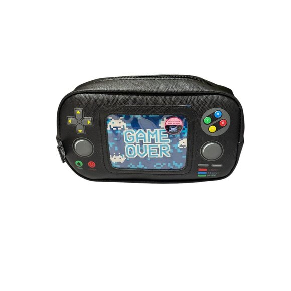 Pencil Storage Pouch Game Over Black Game Controller Bag - Picture 1 of 11